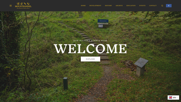 Screenshot of the Mountsandel Discovery and Heritage Group website