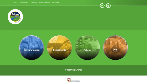 Screenshot of the Parents and Friends' Association of Rathore School website