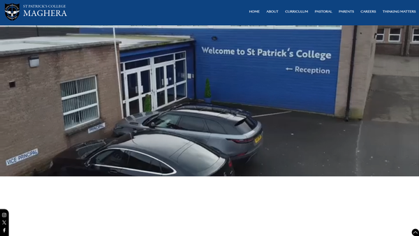 Screenshot of the Friends Of St Patrick's Parent Teacher Association website