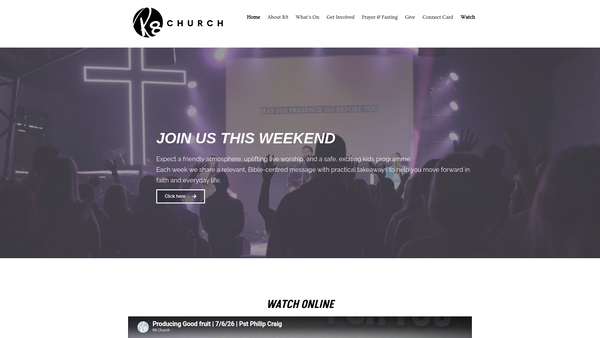 Screenshot of the R8 Church Ltd website