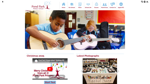 Screenshot of the Pond Park Educational Trust website