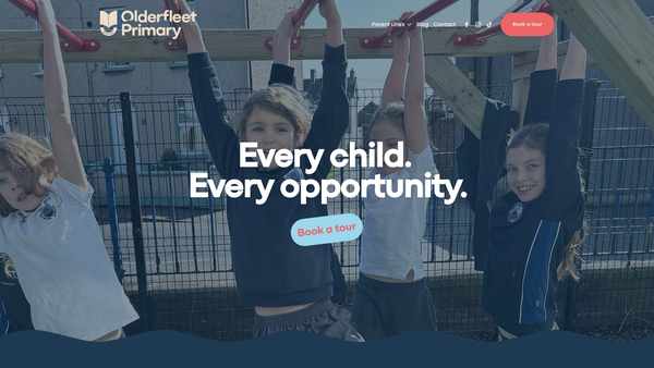 Screenshot of the Parent, Teacher and Friends Association Olderfleet Primary School website