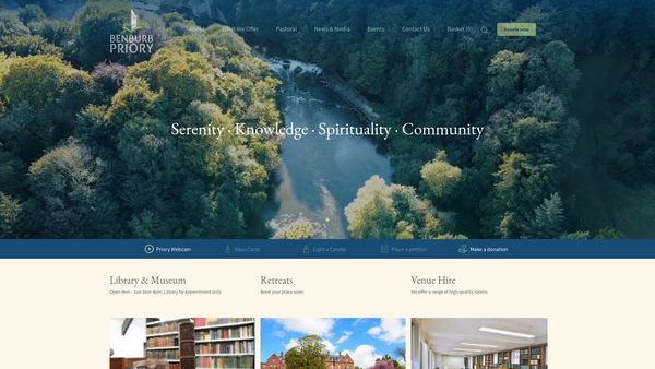 Screenshot of the Order of Mary Servite Trust website