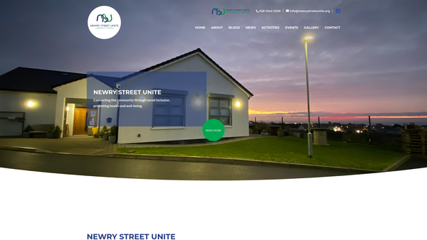 Screenshot of the Newry Street Unite Limited website