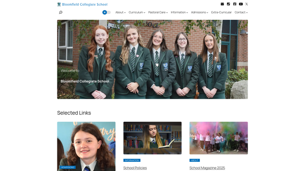 Screenshot of the Friends of Bloomfield website
