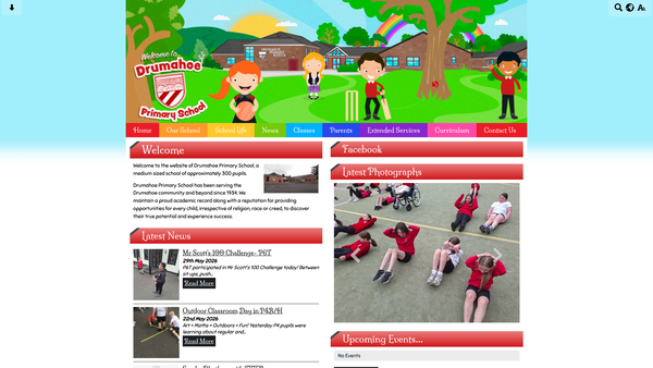 Screenshot of the Drumahoe Primary School Parent/Teacher Association website