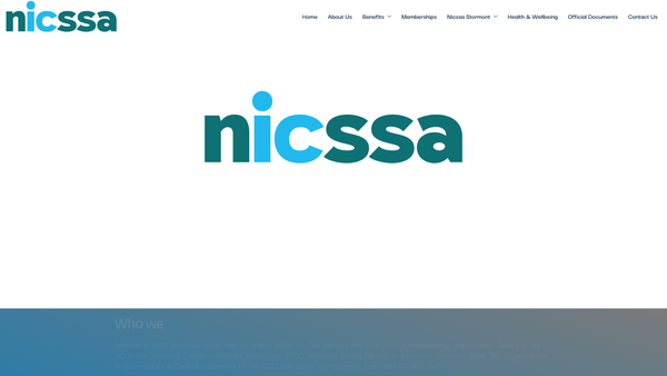 Screenshot of the Northern Ireland Civil Service Sports Association Limited website