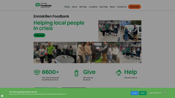 Screenshot of the Compassion Fermanagh Ltd website