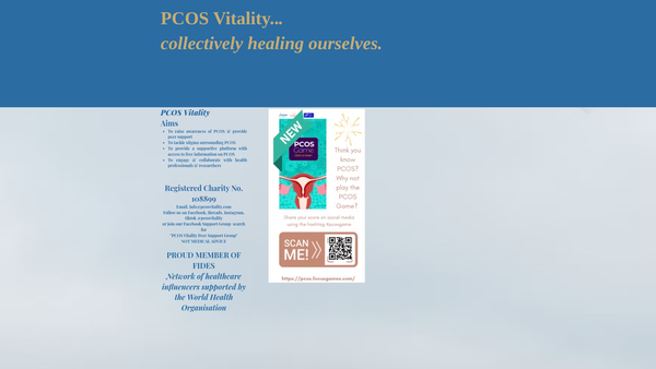 Screenshot of the PCOS Vitality website