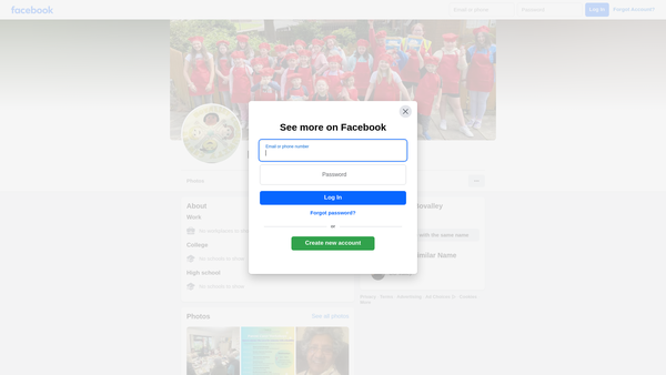 Screenshot of the Bovalley Community Association website