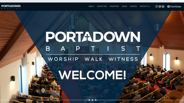 Screenshot of the Portadown Baptist Church website