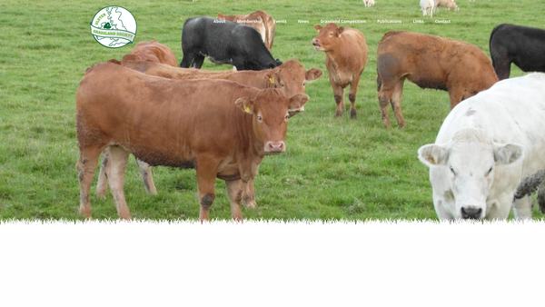 Screenshot of the Ulster Grassland Society website