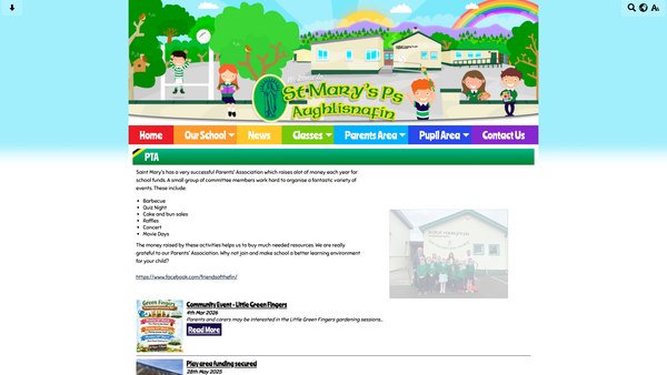 Screenshot of the Friends of the Fin website