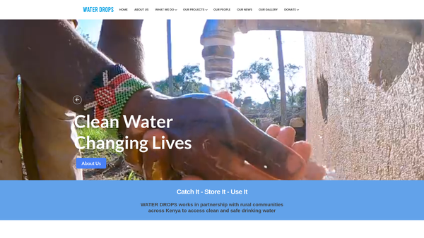 Screenshot of the Water Drops Partnership Ltd website