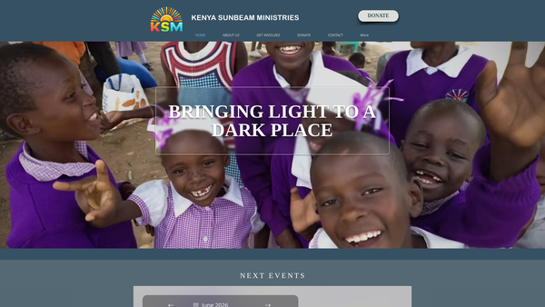 Screenshot of the Kenya Sunbeam Ministries website