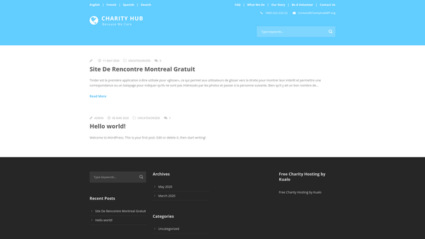 Screenshot of the Open Heart Foundation website