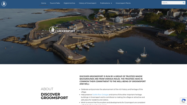 Screenshot of the Discover Groomsport website