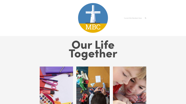 Screenshot of the Millisle Baptist Church website