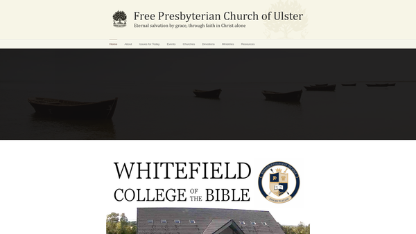 Screenshot of the Aughnacloy Free Presbyterian Church website