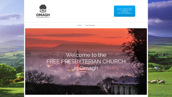 Screenshot of the Omagh Free Presbyterian Church website