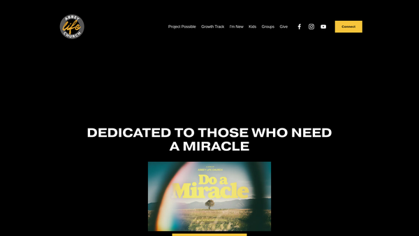 Screenshot of the Abbey Life Church Ltd website