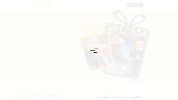 Screenshot of the Naíscoil Mhachaire Rátha website