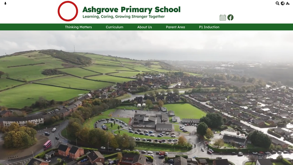 Screenshot of the Ashgrove Primary School Parent Teacher Friends Assocation website