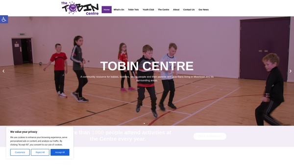Screenshot of the The BASE @ Tobin website