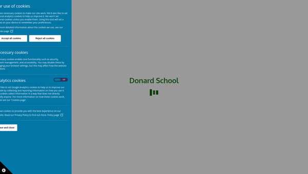 Screenshot of the Donard PTA website
