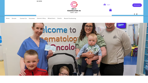 Screenshot of the The Big C Foundation NI website