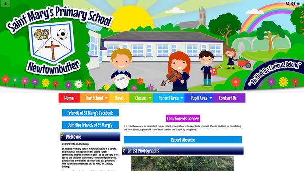 Screenshot of the Friends of St Mary's website