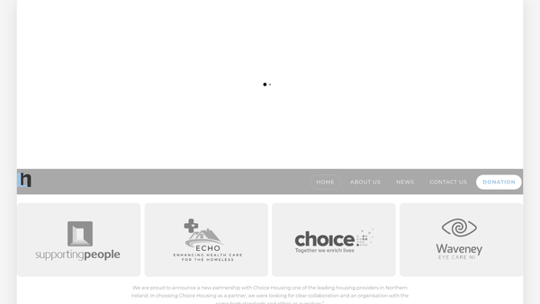 Screenshot of the NI Lighthouse Hostel Ltd website