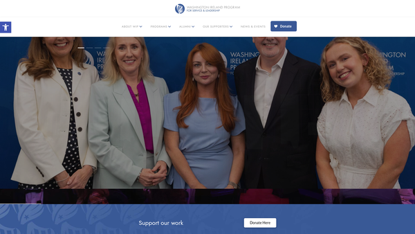 Screenshot of the Washington Ireland Program Ltd website