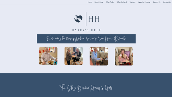 Screenshot of the Harry's Help website