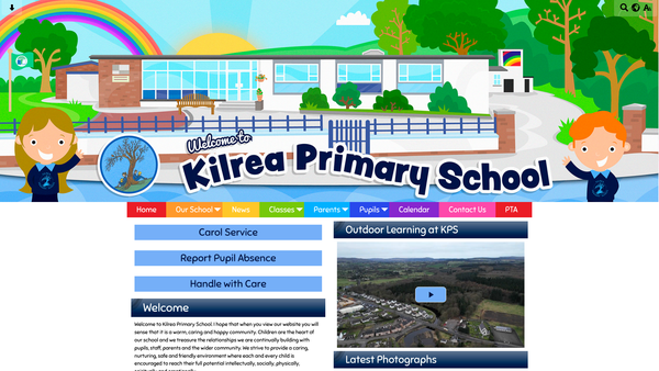 Screenshot of the Kilrea Primary Parent Teacher Association website