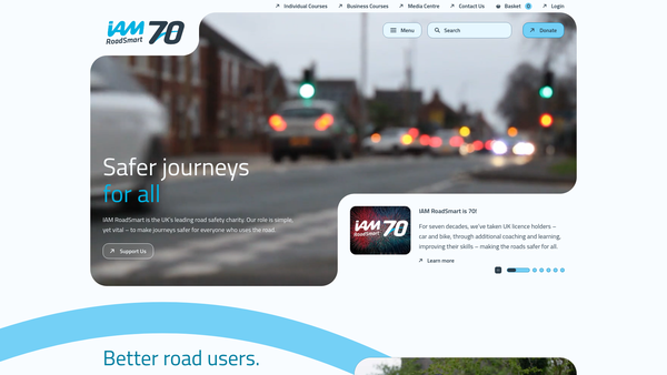 Screenshot of the Southern & Mid Ulster Advanced Drivers and Riders website