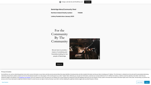 Screenshot of the Banbridge Mens/ Community Shed website