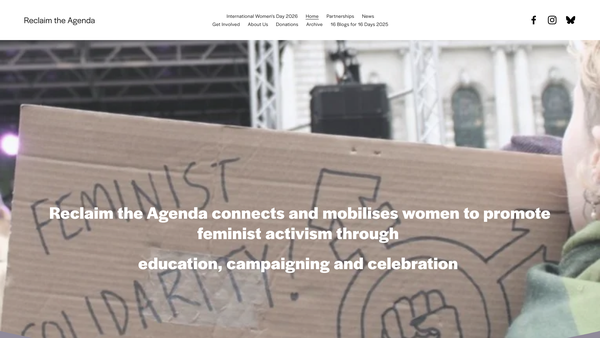 Screenshot of the Reclaim the Agenda website