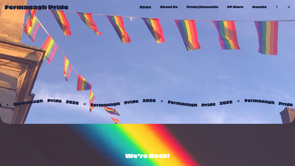 Screenshot of the Fermanagh pride website