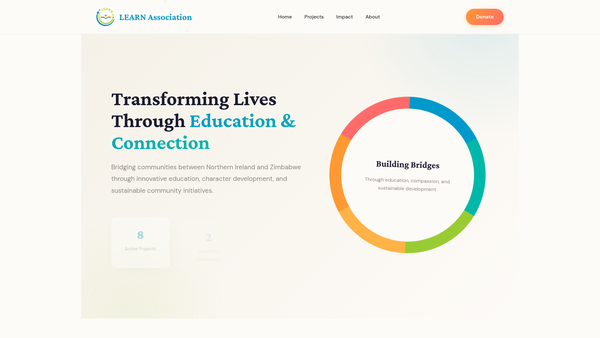 Screenshot of the Learn Association website