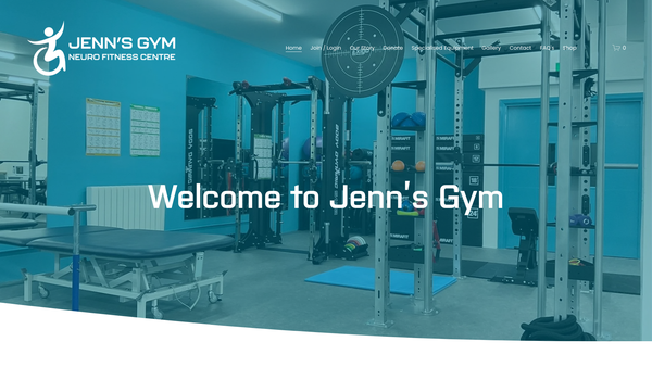 Screenshot of the Jenn's Gym website