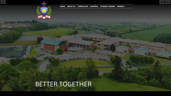Screenshot of the St Patrick's High School Keady PTFA website
