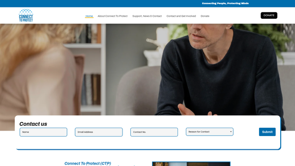 Screenshot of the Connect To Protect website