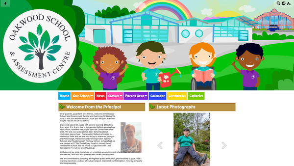 Screenshot of the Friends of Oakwood School & Assessment Centre website