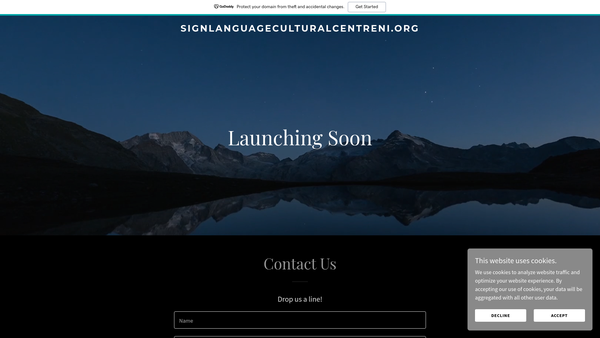 Screenshot of the Sign Language Cultural Centre NI website