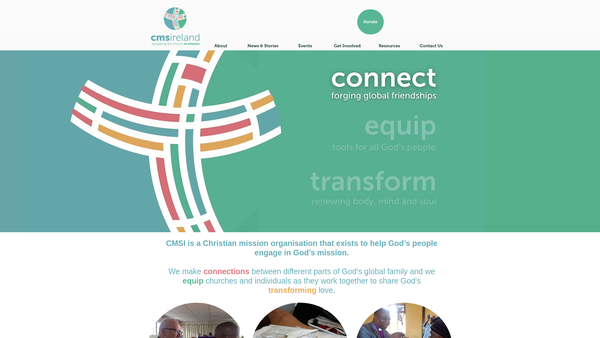 Screenshot of the Church Mission Society of Northern Ireland website