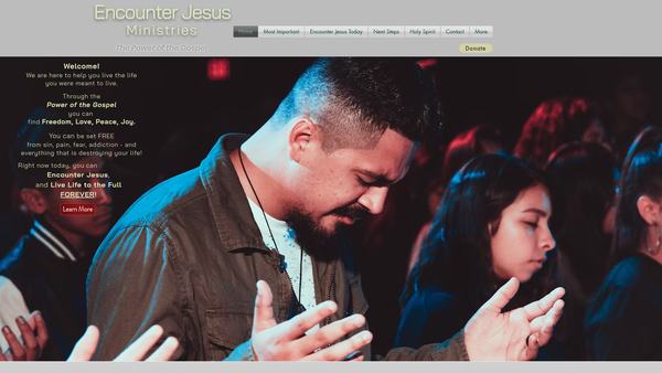 Screenshot of the Encounter Jesus Ministries website