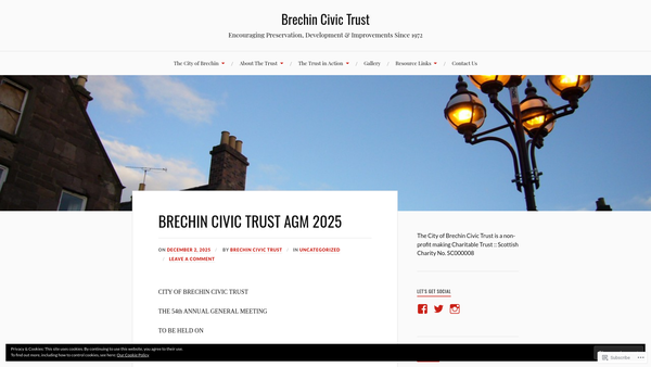Screenshot of the City Of Brechin Civic Trust website