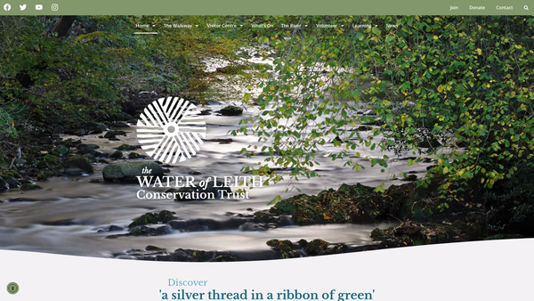 Screenshot of the Water Of Leith Conservation Trust website