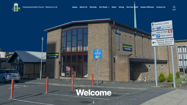 Screenshot of the Cambuslang Parish Church of Scotland website